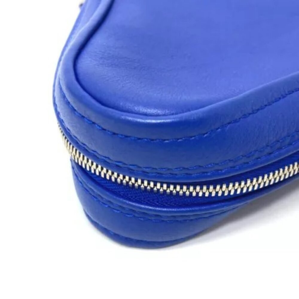 BALENCIAGA 476976 Triangle Clutch bag pouch accessory case blue/SilverHardware - Picture 4 of 14